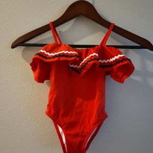 Janie and Jack Red 2T One Piece Swimsuit